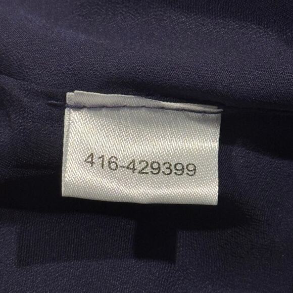 Loft Dress Floral Embroidered Cottage Boho Prairie Dark Academia Romantic Navy 0 - Picture 4 of 6